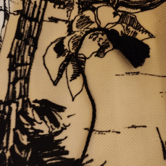 Julian Taylor size 12 sleeveless black and white print dress with v neck - Picture 2 of 6